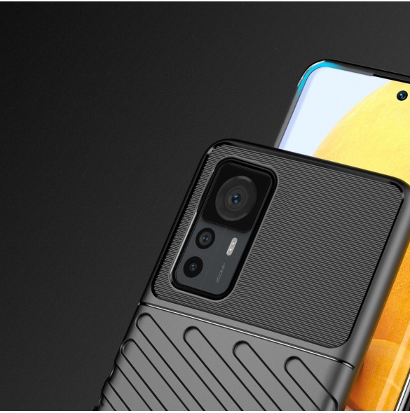 Thunder Case fodral för Xiaomi 12T Pro / Xiaomi 12T silikon pansarfodral svart
