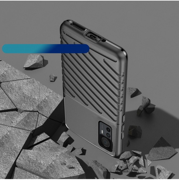 Thunder Case fodral för Xiaomi 12T Pro / Xiaomi 12T silikon pansarfodral svart