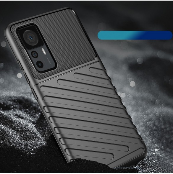 Thunder Case fodral för Xiaomi 12T Pro / Xiaomi 12T silikon pansarfodral svart