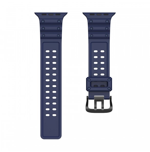 Rem Trippelskydd Apple Watch SE-rem, 9, 8, 7, 6, 5, 4, 3, 2, 1 (41, 40, 38 mm) armband marinblått
