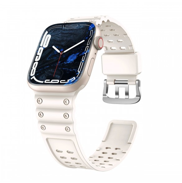 Rem Trippelskydd Apple Watch SE-rem, 9, 8, 7, 6, 5, 4, 3, 2, 1 (41, 40, 38 mm) armband beige