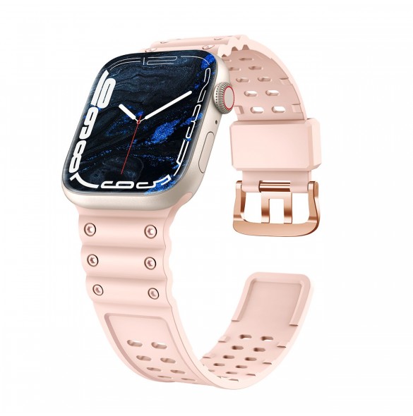Rem Trippelskydd Apple Watch SE-rem, 9, 8, 7, 6, 5, 4, 3, 2, 1 (41, 40, 38 mm) armband rosa