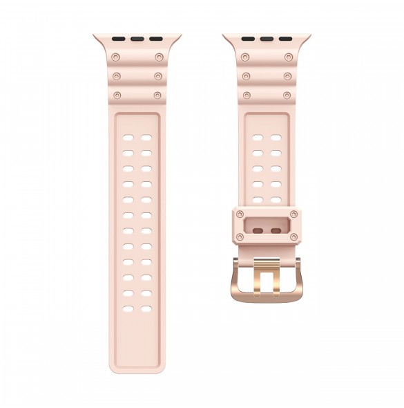 Rem Trippelskydd Apple Watch SE-rem, 9, 8, 7, 6, 5, 4, 3, 2, 1 (41, 40, 38 mm) armband rosa