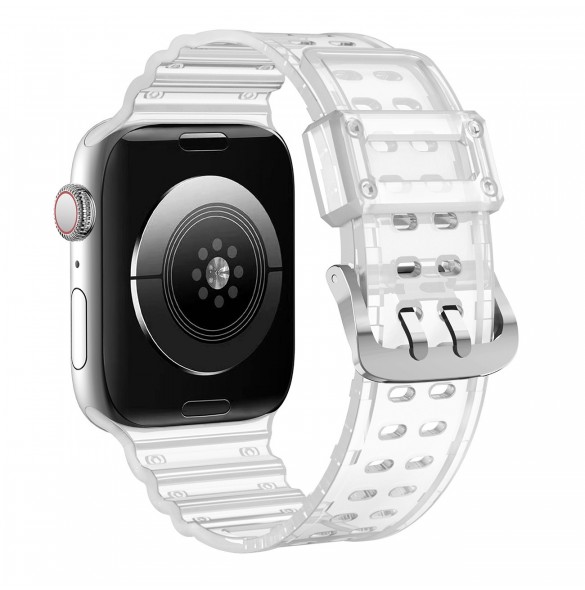 Rem Trippelskydd Apple Watch SE Band, 9, 8, 7, 6, 5, 4, 3, 2, 1 (41, 40, 38 mm) Armband Transparent