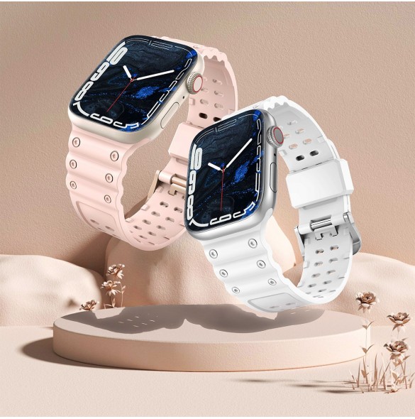 Rem Trippelskydd Apple Watch SE Band, 9, 8, 7, 6, 5, 4, 3, 2, 1 (41, 40, 38 mm) Armband Transparent