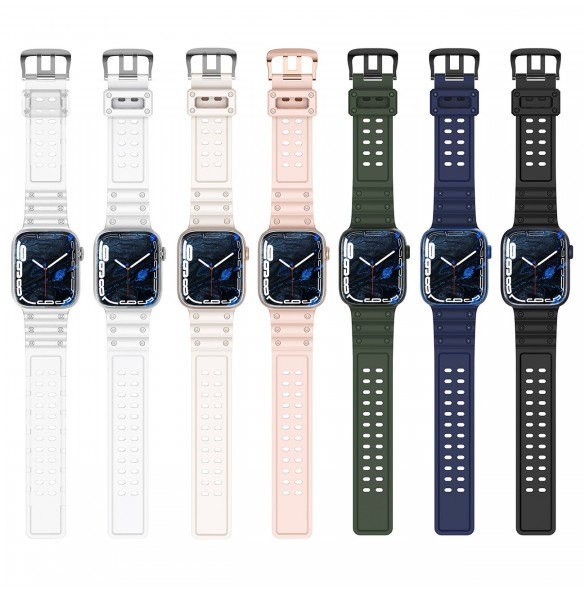 Rem Trippelskydd Apple Watch Ultra, SE, 9, 8, 7, 6, 5, 4, 3, 2, 1 (49, 45, 44, 42 mm) bandarmband grönt