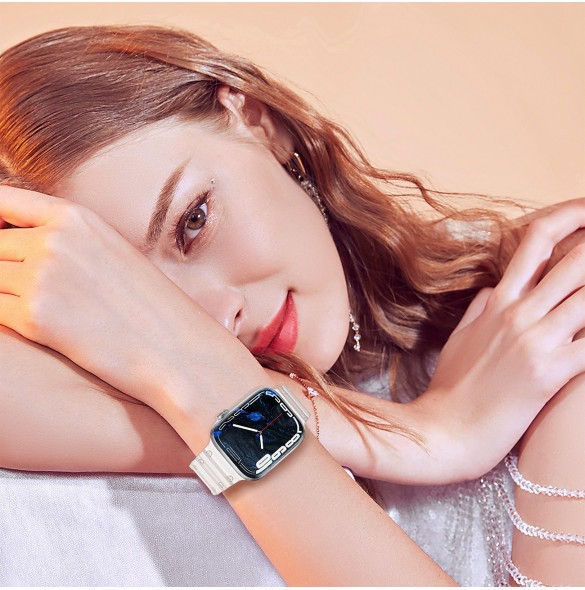 Rem Trippelskydd Apple Watch Ultra, SE, 9, 8, 7, 6, 5, 4, 3, 2, 1 (49, 45, 44, 42 mm) bandarmband grönt