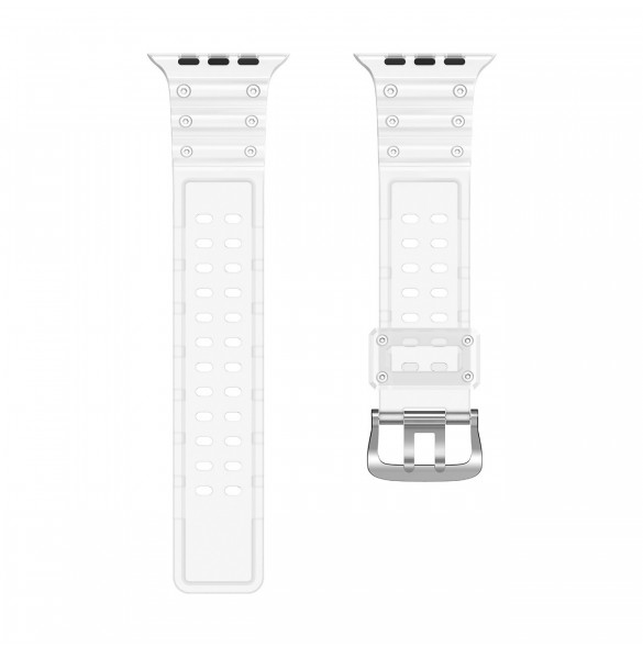 Rem Trippelskydd Apple Watch Ultra Band, SE, 9, 8, 7, 6, 5, 4, 3, 2, 1 (49, 45, 44, 42 mm) Armband Transparent