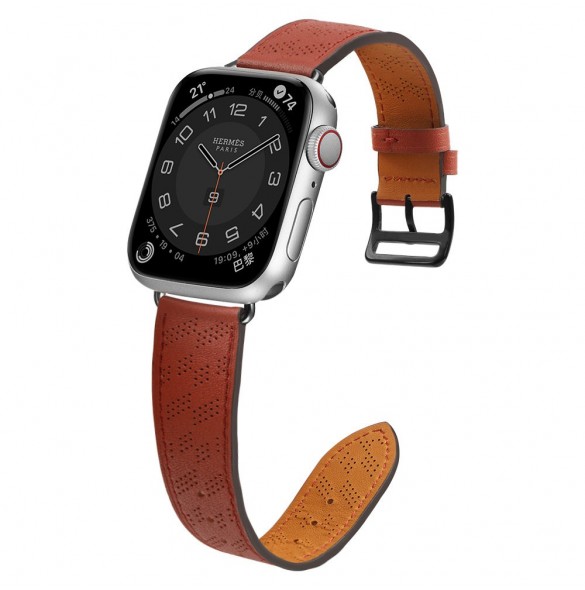 Armband Läderarmband Apple Watch SE, 9, 8, 7, 6, 5, 4, 3, 2, 1 (41, 40, 38 mm) armband rött