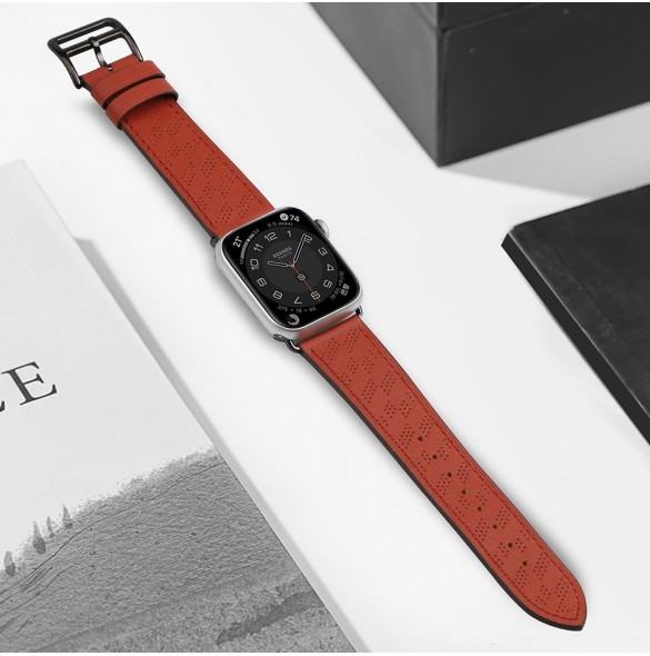 Armband Läderarmband Apple Watch SE, 9, 8, 7, 6, 5, 4, 3, 2, 1 (41, 40, 38 mm) armband rött