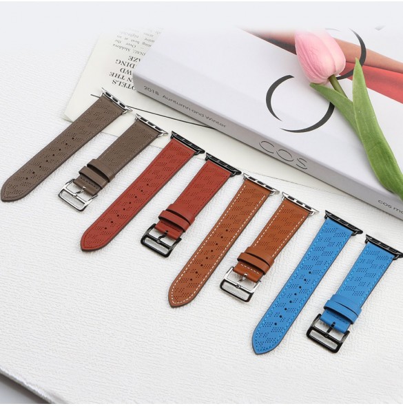 Armband Läderarmband Apple Watch Ultra, SE, 9, 8, 7, 6, 5, 4, 3, 2, 1 (49, 45, 44, 42 mm) bandarmband brunt