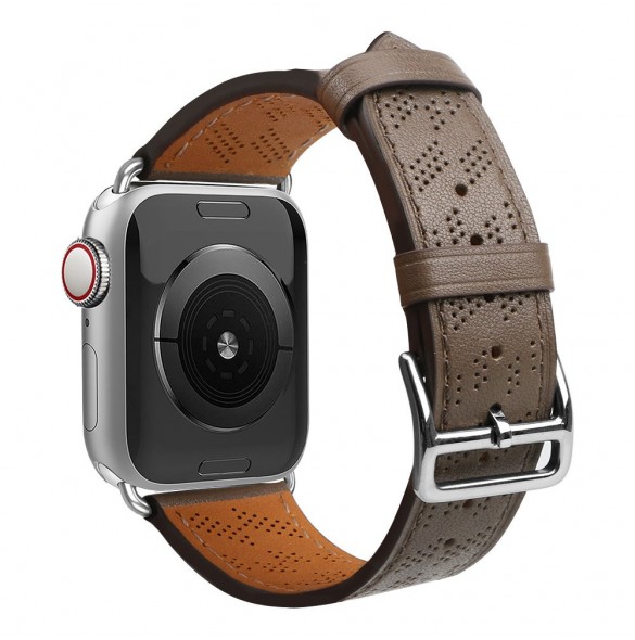 Armband Läderarmband Apple Watch Ultra, SE, 9, 8, 7, 6, 5, 4, 3, 2, 1 (49, 45, 44, 42 mm) bandarmband mörkbrunt