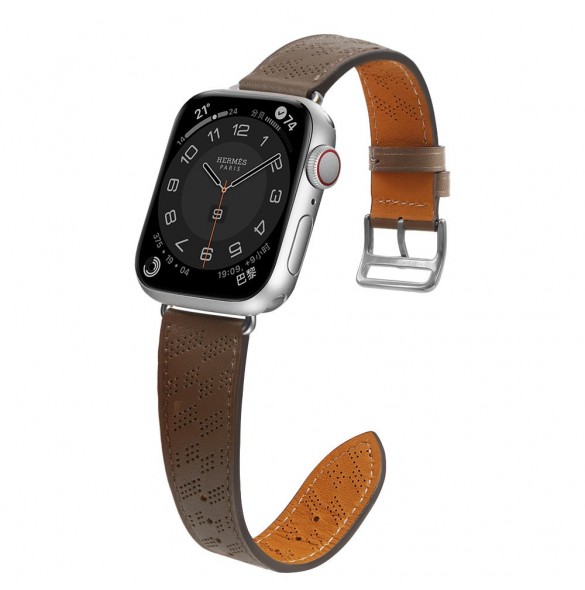 Armband Läderarmband Apple Watch Ultra, SE, 9, 8, 7, 6, 5, 4, 3, 2, 1 (49, 45, 44, 42 mm) bandarmband mörkbrunt