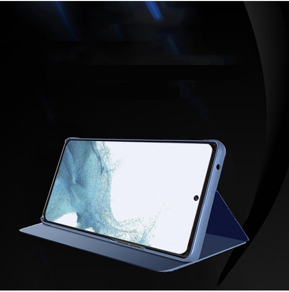 Clear View Case-skal till Samsung Galaxy A54 5G blått flip-fodral