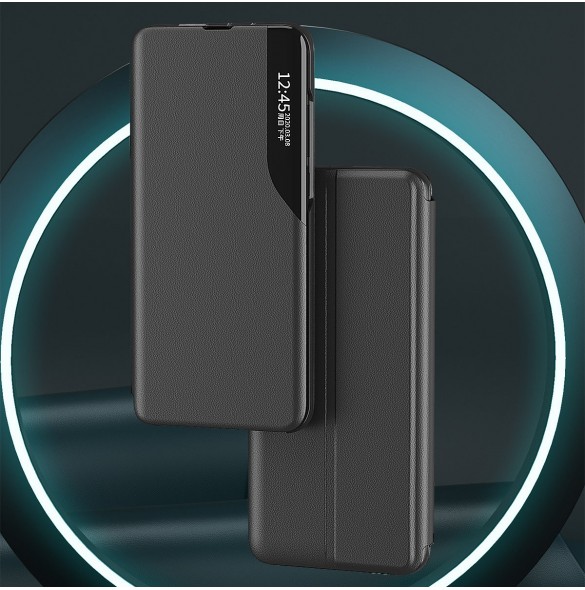 Eco Leather View Case-fodral till Samsung Galaxy A54 5G med ett flipstativ svart