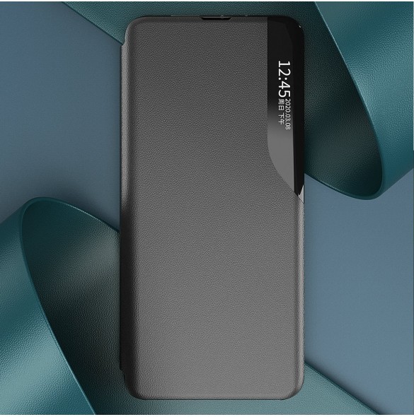 Eco Leather View Case-fodral till Samsung Galaxy A54 5G med ett flipstativ svart