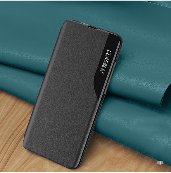 Eco Leather View Case-fodral till Samsung Galaxy A54 5G med ett flipstativ svart