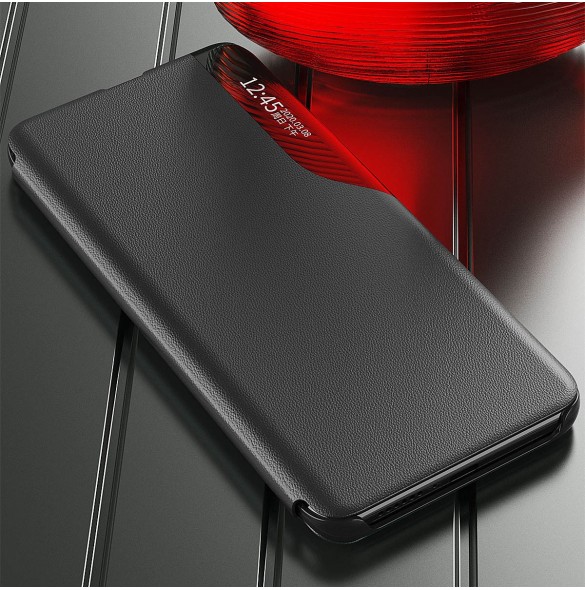 Eco Leather View Case-fodral till Samsung Galaxy A54 5G med ett flipstativ svart