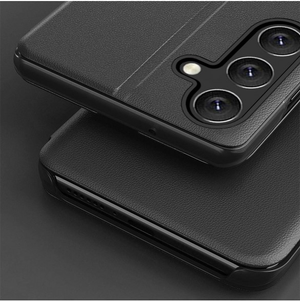 Eco Leather View Case-fodral till Samsung Galaxy A54 5G med ett flipstativ svart