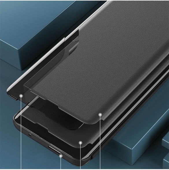 Eco Leather View Case-fodral till Samsung Galaxy A54 5G med ett flipstativ svart