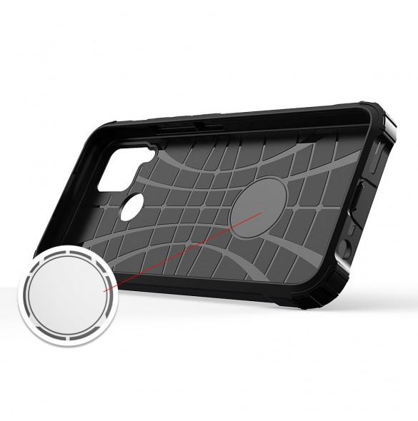 Hybrid Armor fodral för Realme 10 5G / Realme 9i 5G pansarhybridfodral svart