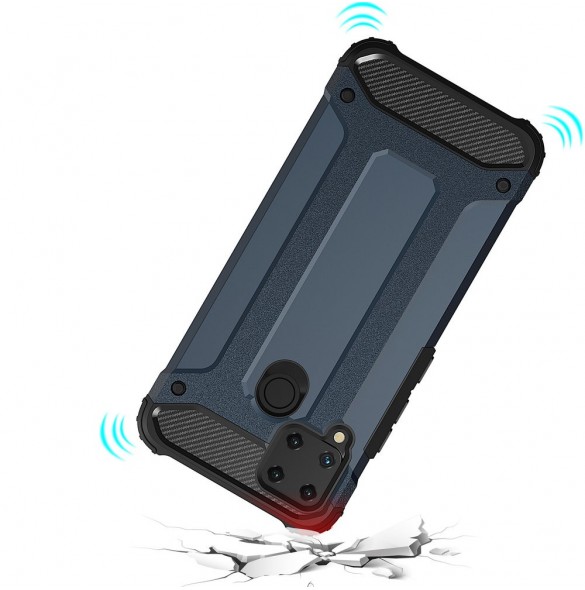 Hybrid Armor fodral för Realme 10 5G / Realme 9i 5G pansarhybridfodral svart