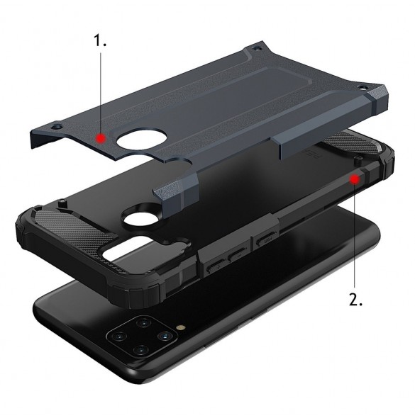 Hybrid Armor fodral för Realme 10 5G / Realme 9i 5G pansarhybridfodral svart