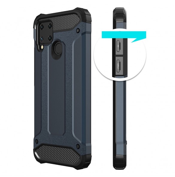 Hybrid Armor fodral för Realme 10 5G / Realme 9i 5G pansarhybridfodral svart