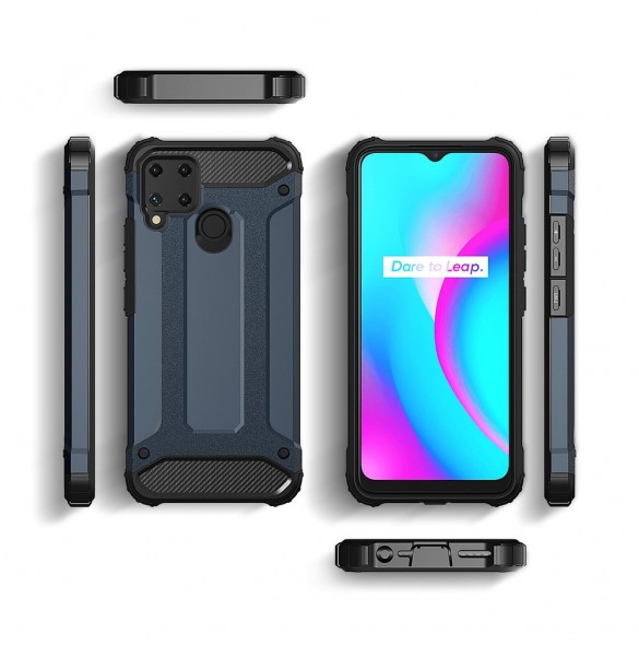 Hybrid Armor fodral för Realme 10 5G / Realme 9i 5G pansarhybridfodral svart