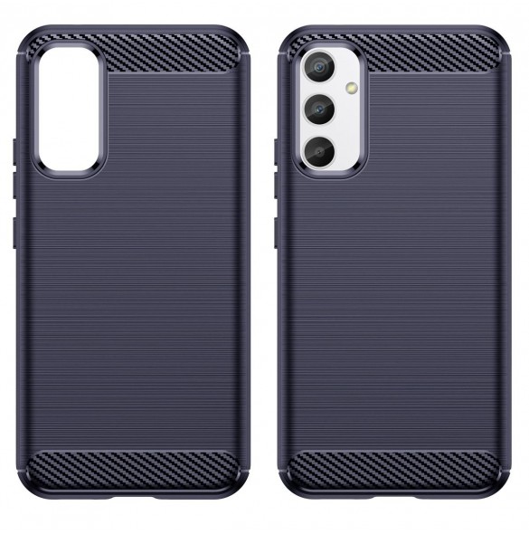 Kolfodral till Samsung Galaxy A34 5G flexibelt silikon kolfodral blå