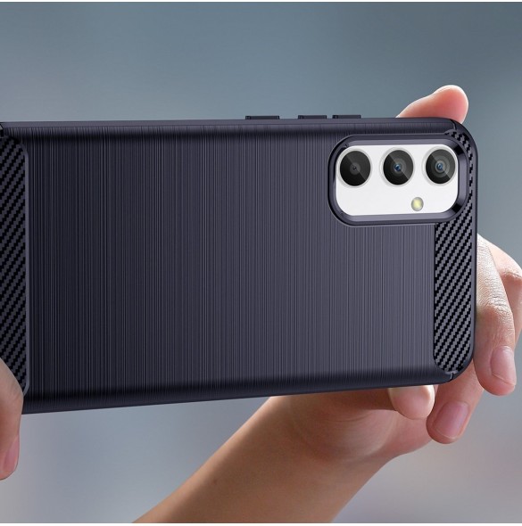 Kolfodral till Samsung Galaxy A34 5G flexibelt silikon kolfodral blå