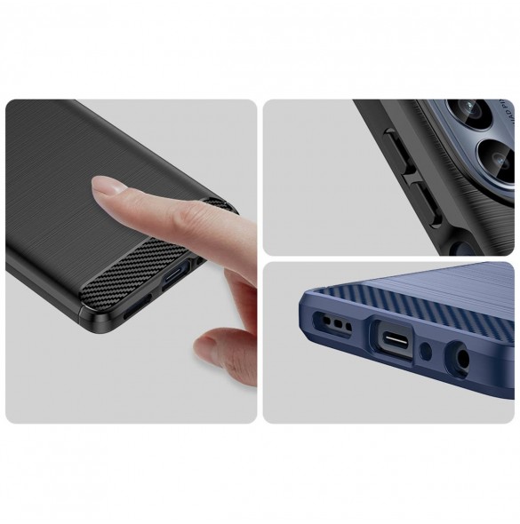 Kolfodral för Motorola Moto G62 5G flexibelt silikon kolfodral svart