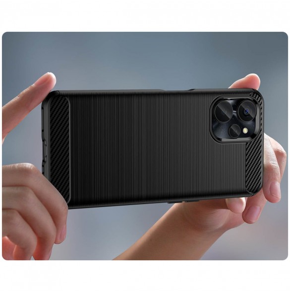 Kolfodral för Realme 10 5G / Realme 9i 5G Flexibelt silikonkolskydd Svart
