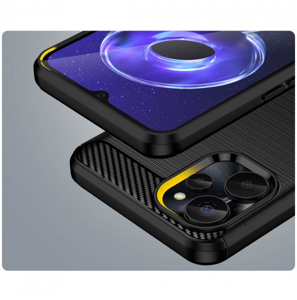 Kolfodral för Realme 10 5G / Realme 9i 5G Flexibelt silikonkolskydd Svart