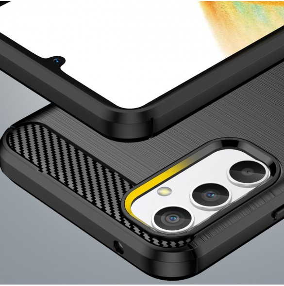 Carbon Case-fodral för Realme 10 Pro flexibel silikon kolfodral svart