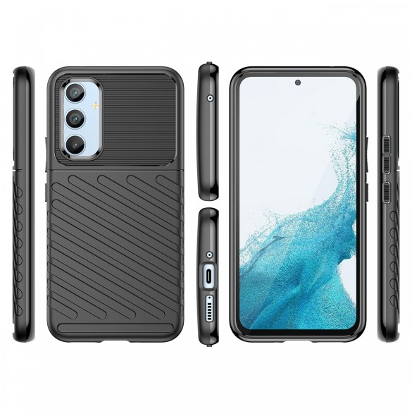Thunder Fodral för Samsung Galaxy A54 5G silikon pansarfodral blå