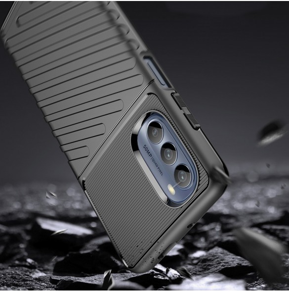 Thunder Fodral till Motorola Moto G62 5G silikon pansarfodral svart