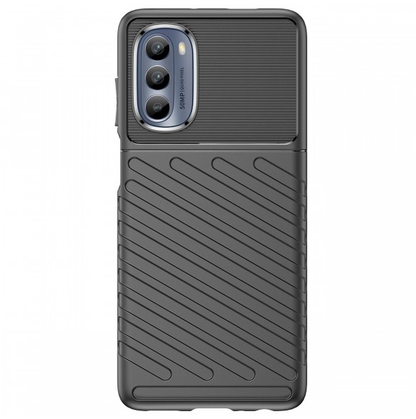 Thunder Fodral till Motorola Moto G62 5G silikon pansarfodral svart