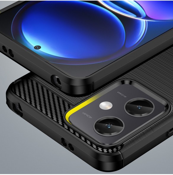 Kolfodral för Xiaomi Poco X5 5G / Redmi Note 12 5G flexibelt silikon kolfodral svart