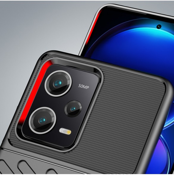 Thunder Case för Xiaomi Poco X5 Pro 5G / Redmi Note 12 Pro silikon pansarfodral svart