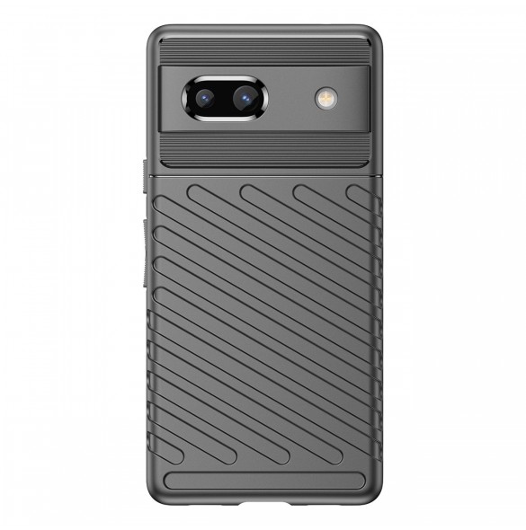 Thunder Case fodral för Google Pixel 7a silikon pansarfodral svart