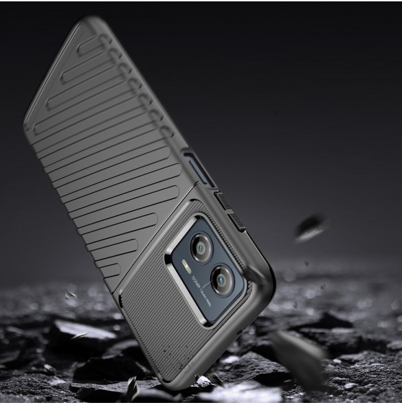 Thunder Case fodral för Motorola Moto G53 silikon pansarfodral svart