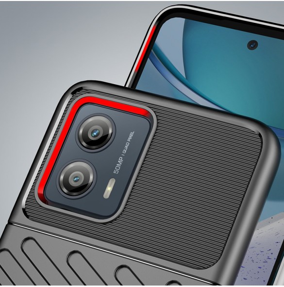 Thunder Case fodral för Motorola Moto G53 silikon pansarfodral svart
