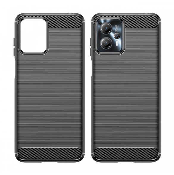 Kolfodral för Motorola Moto G13 flexibelt silikon kolfodral svart
