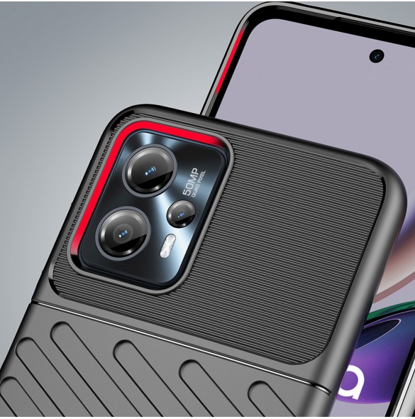 Thunder Case fodral för Motorola Moto G13 silikon pansarfodral svart