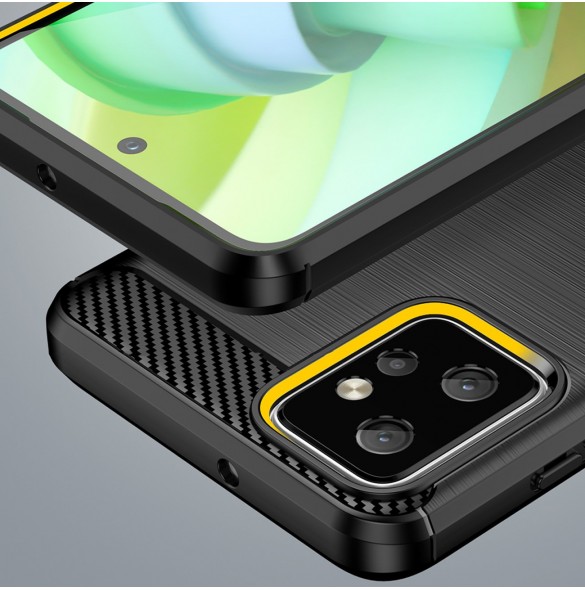 Kolfodral för Motorola Moto G Power 2023 flexibelt silikon kolfodral svart