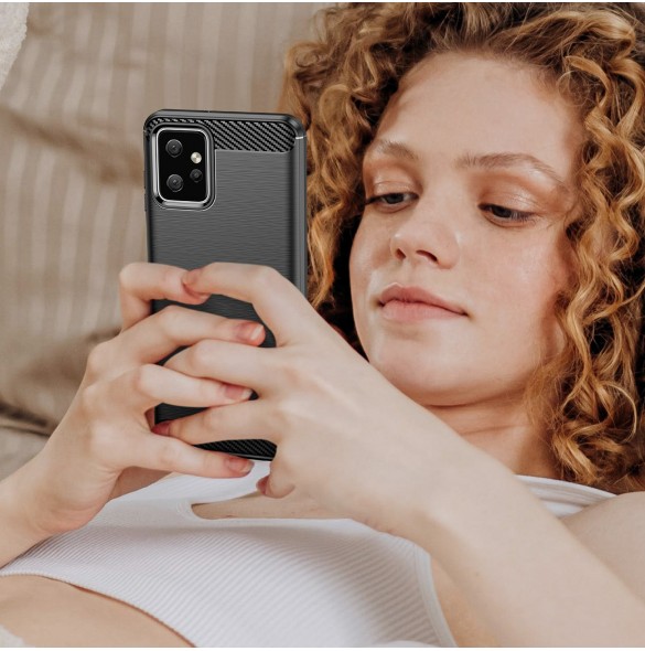 Kolfodral för Motorola Moto G Power 2023 flexibelt silikon kolfodral svart