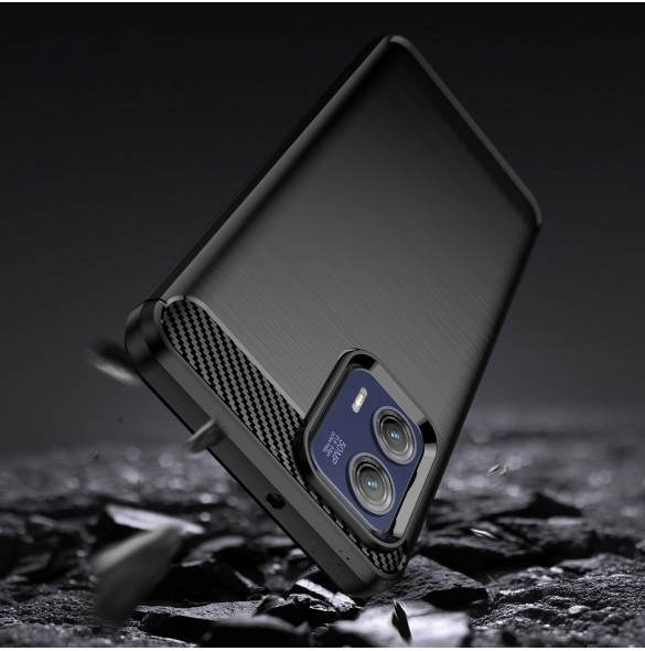 Kolfodral för Motorola Moto G73 5G flexibelt silikon kolfodral svart
