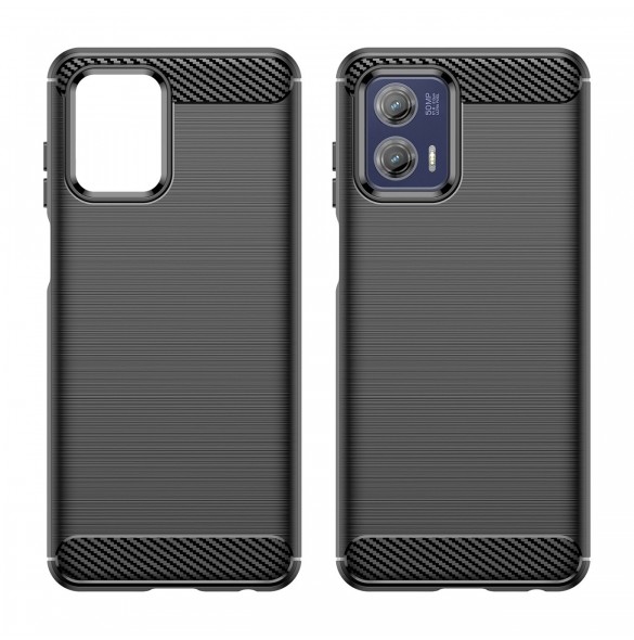 Kolfodral för Motorola Moto G73 5G flexibelt silikon kolfodral svart