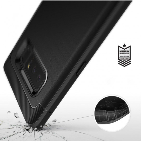 Svart och väldigt snyggt skydd till Samsung Galaxy Note 8 N950.
